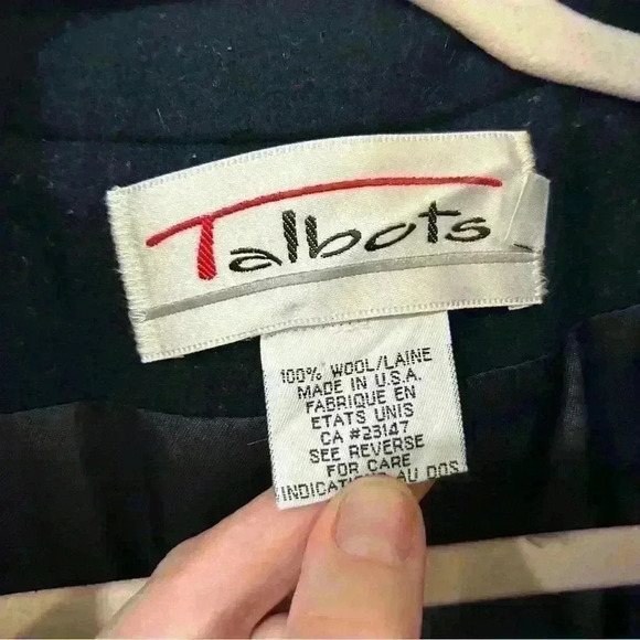 Like New Talbots 100% Wool Full Length Peacoat Jacket - Picture 2 of 6